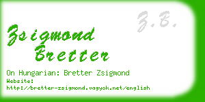 zsigmond bretter business card